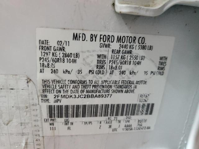 Photo 12 VIN: 2FMDK3JC2BBA89377 - FORD EDGE SEL 