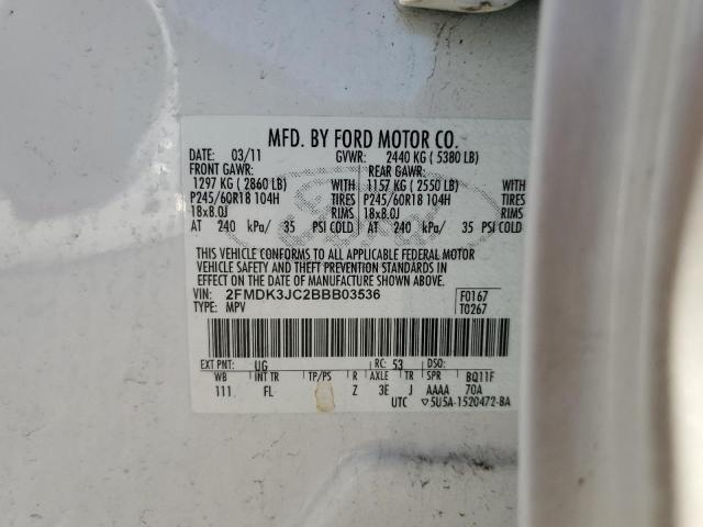 Photo 11 VIN: 2FMDK3JC2BBB03536 - FORD EDGE 