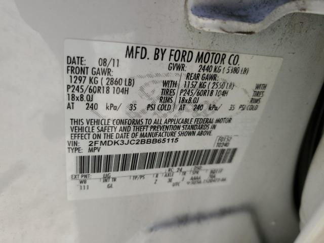 Photo 12 VIN: 2FMDK3JC2BBB65115 - FORD EDGE SEL 