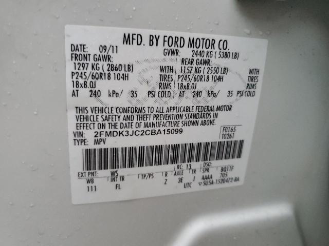 Photo 13 VIN: 2FMDK3JC2CBA15099 - FORD EDGE SEL 