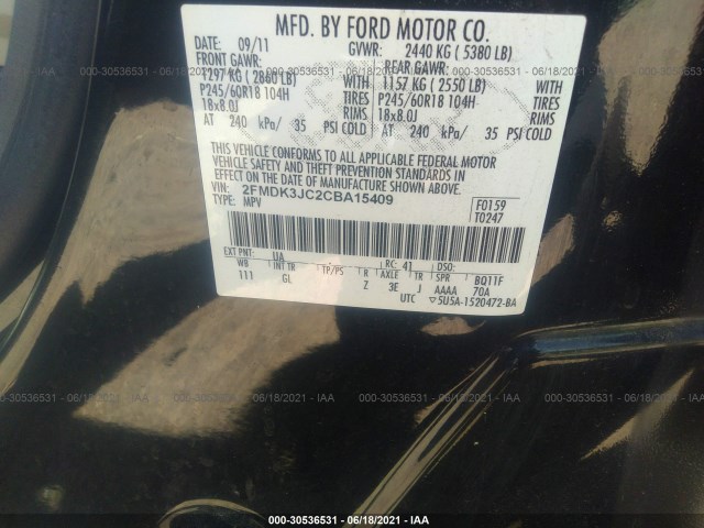 Photo 8 VIN: 2FMDK3JC2CBA15409 - FORD EDGE 