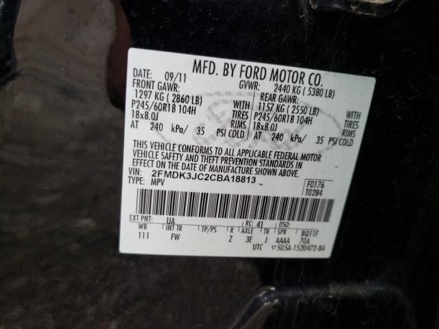 Photo 9 VIN: 2FMDK3JC2CBA18813 - FORD EDGE SEL 