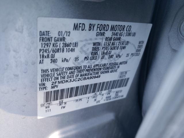 Photo 9 VIN: 2FMDK3JC2CBA90949 - FORD EDGE SEL 