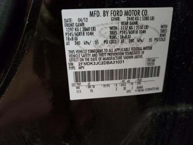 Photo 11 VIN: 2FMDK3JC2DBA31031 - FORD EDGE SEL 