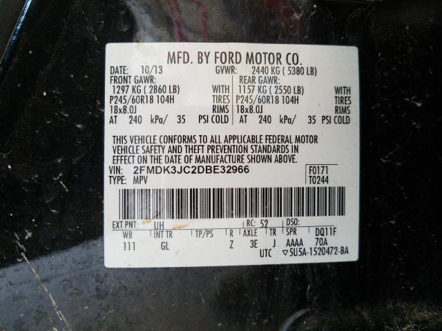 Photo 9 VIN: 2FMDK3JC2DBE32966 - FORD EDGE SEL 