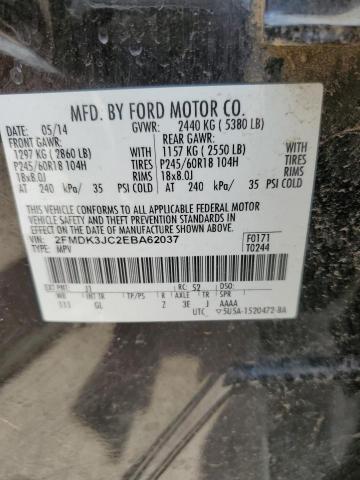 Photo 12 VIN: 2FMDK3JC2EBA62037 - FORD EDGE SEL 