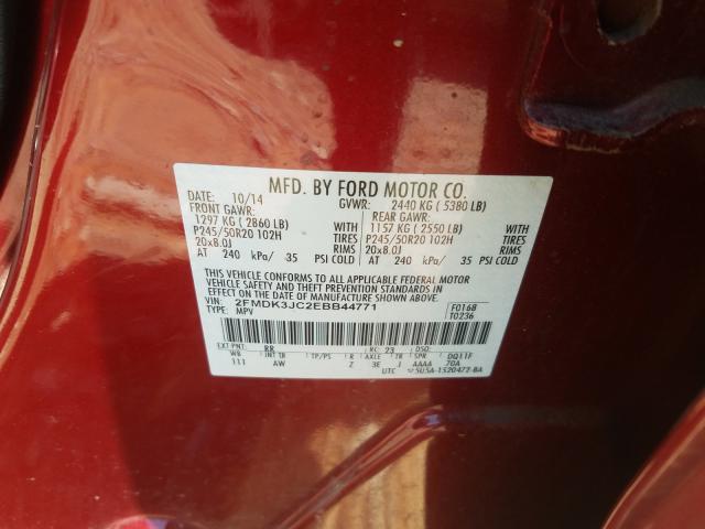 Photo 9 VIN: 2FMDK3JC2EBB44771 - FORD EDGE SEL 