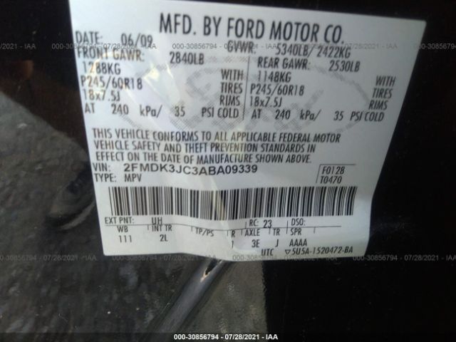 Photo 8 VIN: 2FMDK3JC3ABA09339 - FORD EDGE 