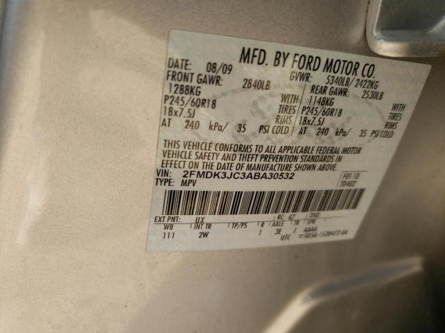 Photo 9 VIN: 2FMDK3JC3ABA30532 - FORD EDGE SEL 