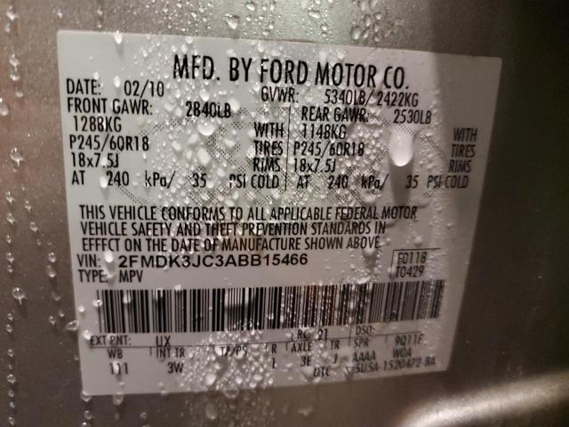 Photo 12 VIN: 2FMDK3JC3ABB15466 - FORD EDGE SEL 