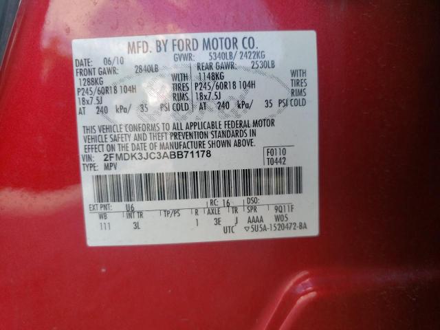 Photo 9 VIN: 2FMDK3JC3ABB71178 - FORD EDGE SEL 