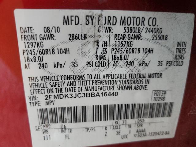 Photo 12 VIN: 2FMDK3JC3BBA16440 - FORD EDGE 