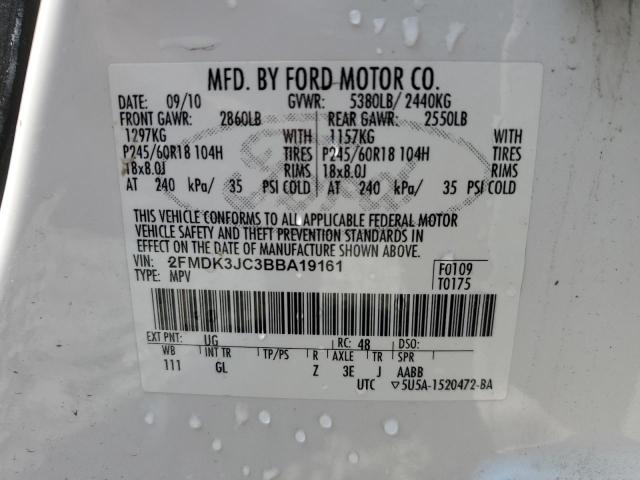 Photo 11 VIN: 2FMDK3JC3BBA19161 - FORD EDGE SEL 