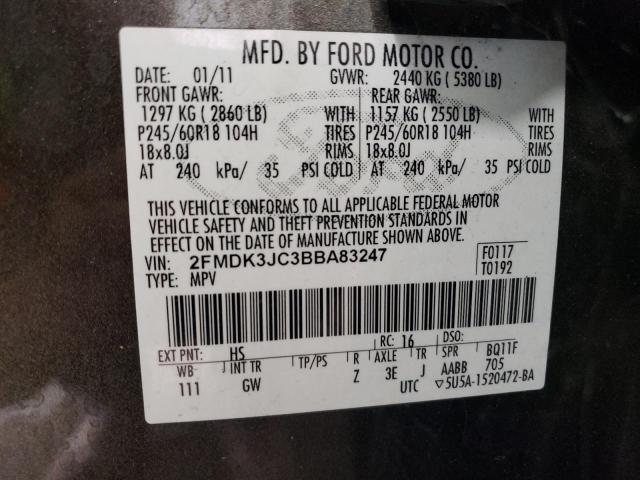 Photo 12 VIN: 2FMDK3JC3BBA83247 - FORD EDGE SEL 