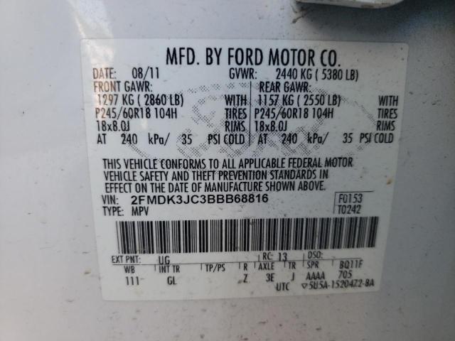 Photo 9 VIN: 2FMDK3JC3BBB68816 - FORD EDGE SEL 