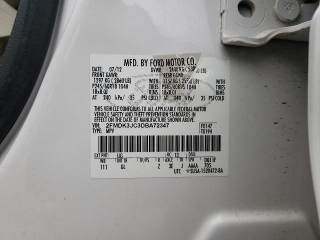 Photo 12 VIN: 2FMDK3JC3DBA72347 - FORD EDGE 