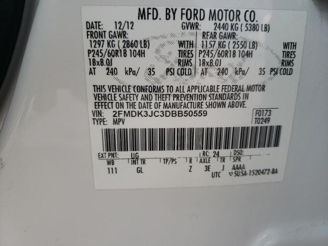 Photo 12 VIN: 2FMDK3JC3DBB50559 - FORD EDGE 