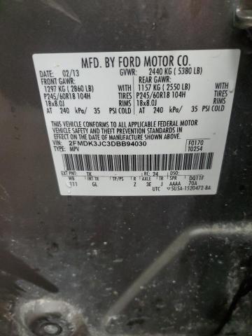 Photo 12 VIN: 2FMDK3JC3DBB94030 - FORD EDGE SEL 