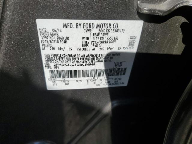 Photo 12 VIN: 2FMDK3JC3DBC54548 - FORD EDGE SEL 