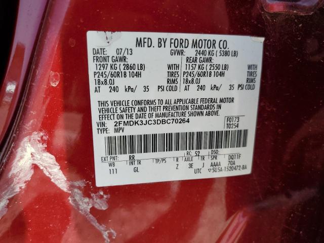 Photo 12 VIN: 2FMDK3JC3DBC70264 - FORD EDGE 