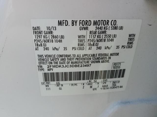 Photo 13 VIN: 2FMDK3JC3DBE23497 - FORD EDGE SEL 