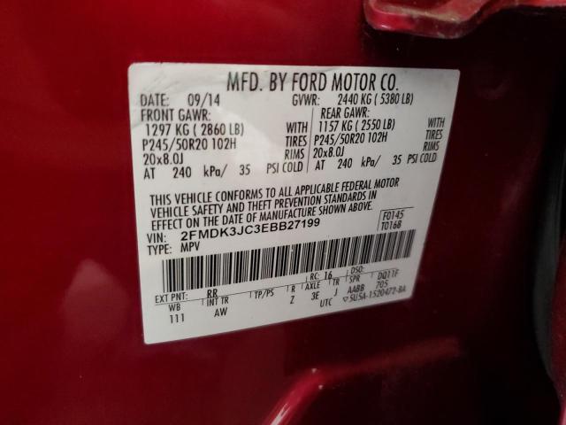 Photo 13 VIN: 2FMDK3JC3EBB27199 - FORD EDGE SEL 