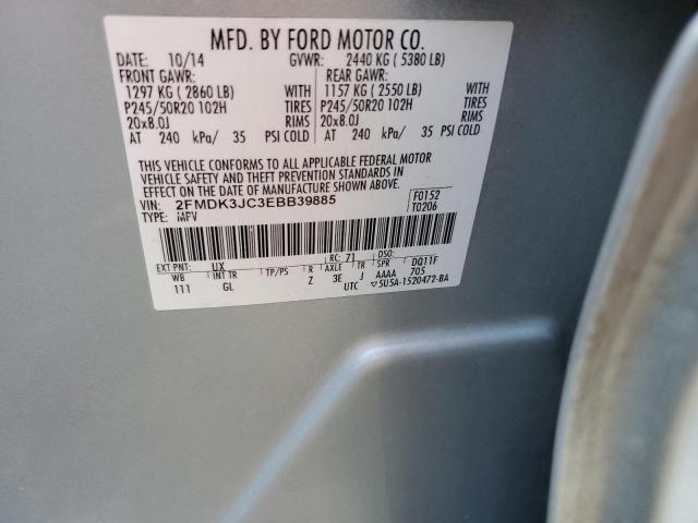 Photo 9 VIN: 2FMDK3JC3EBB39885 - FORD EDGE SEL 