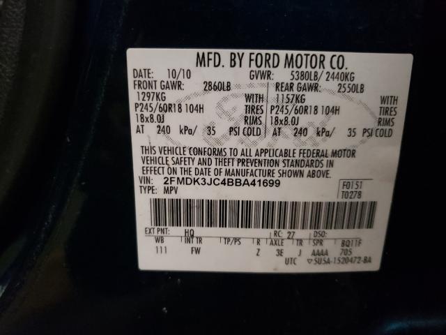 Photo 9 VIN: 2FMDK3JC4BBA41699 - FORD EDGE SEL 