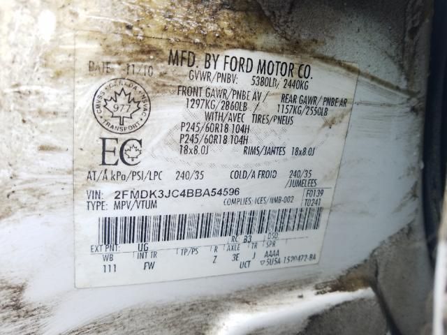 Photo 8 VIN: 2FMDK3JC4BBA54596 - FORD EDGE SEL 