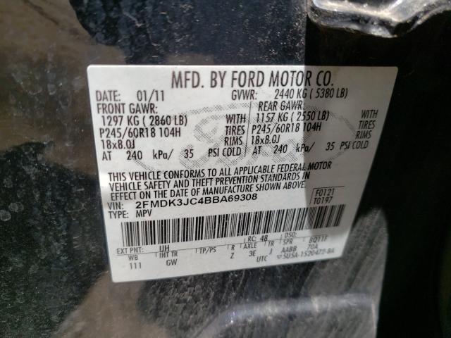 Photo 9 VIN: 2FMDK3JC4BBA69308 - FORD EDGE SEL 