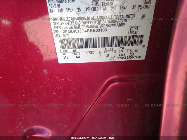 Photo 8 VIN: 2FMDK3JC4BBB03103 - FORD EDGE 