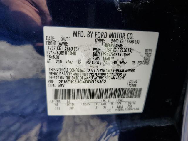 Photo 11 VIN: 2FMDK3JC4BBB26302 - FORD EDGE 