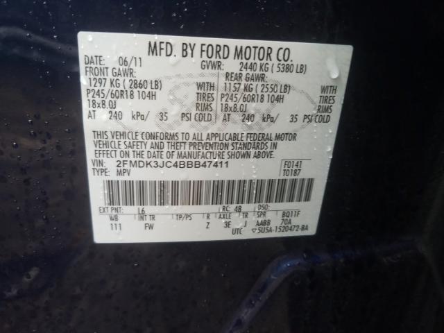 Photo 9 VIN: 2FMDK3JC4BBB47411 - FORD EDGE SEL 