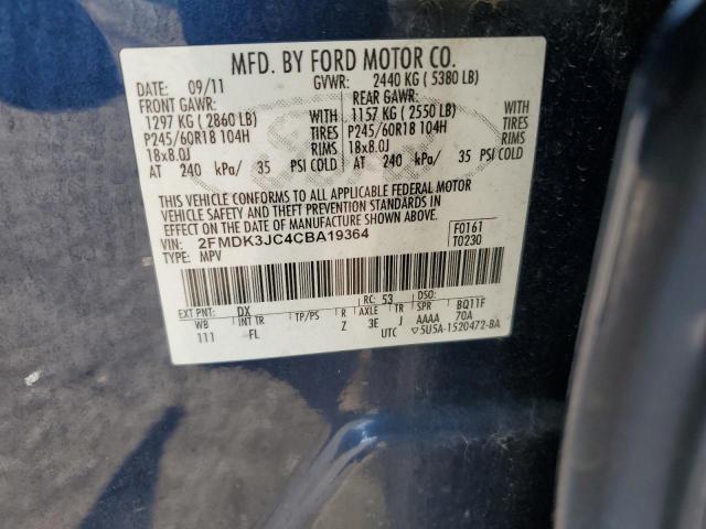 Photo 11 VIN: 2FMDK3JC4CBA19364 - FORD EDGE SEL 