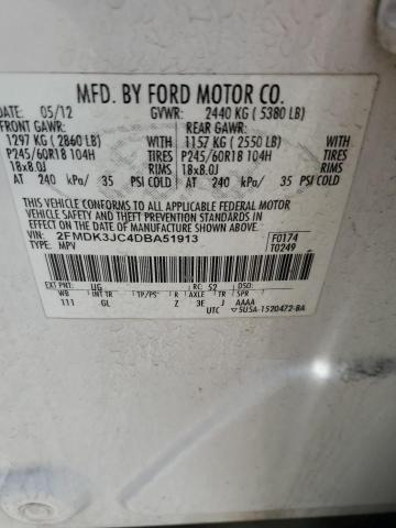 Photo 12 VIN: 2FMDK3JC4DBA51913 - FORD EDGE SEL 