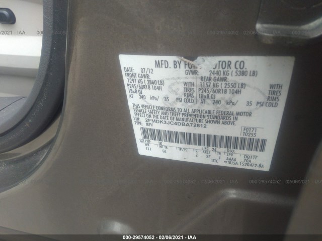 Photo 8 VIN: 2FMDK3JC4DBA72812 - FORD EDGE 