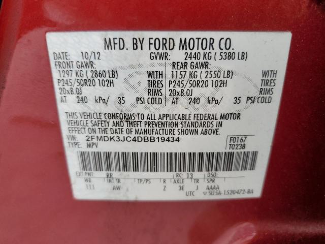 Photo 12 VIN: 2FMDK3JC4DBB19434 - FORD EDGE 