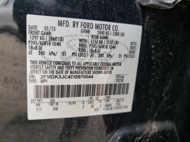 Photo 12 VIN: 2FMDK3JC4DBB70044 - FORD EDGE SEL 