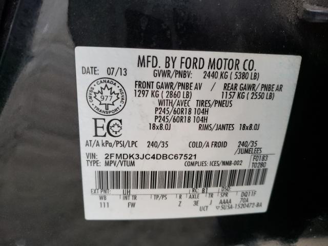 Photo 9 VIN: 2FMDK3JC4DBC67521 - FORD EDGE SEL 