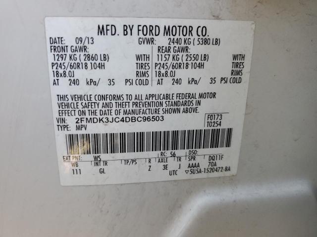 Photo 12 VIN: 2FMDK3JC4DBC96503 - FORD EDGE 