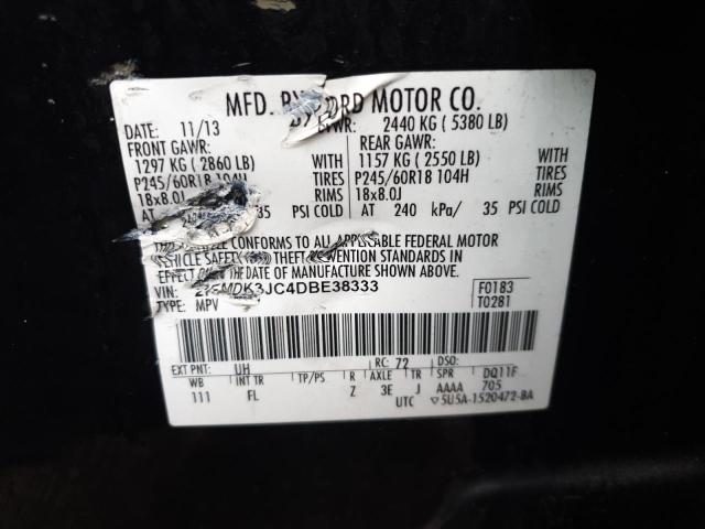 Photo 9 VIN: 2FMDK3JC4DBE38333 - FORD EDGE SEL 