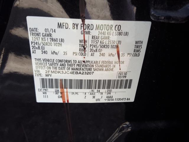 Photo 9 VIN: 2FMDK3JC4EBA23207 - FORD EDGE SEL 