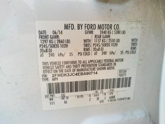 Photo 11 VIN: 2FMDK3JC4EBA90714 - FORD EDGE SEL 