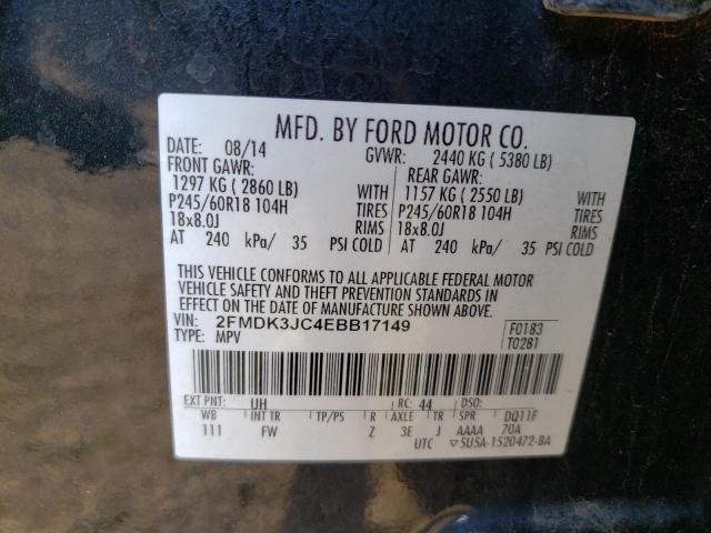 Photo 12 VIN: 2FMDK3JC4EBB17149 - FORD EDGE SEL 