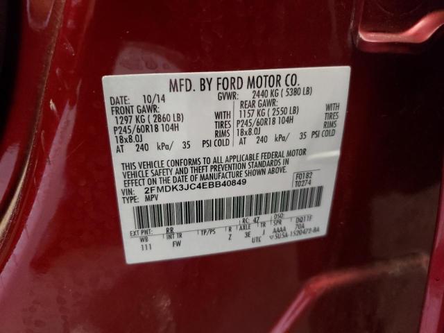 Photo 9 VIN: 2FMDK3JC4EBB40849 - FORD EDGE SEL 