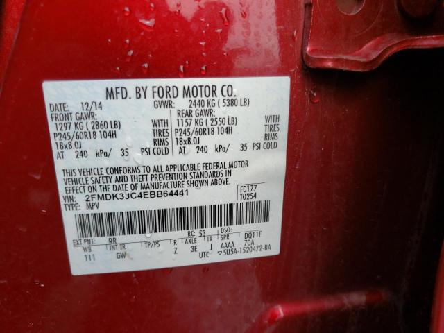 Photo 9 VIN: 2FMDK3JC4EBB64441 - FORD EDGE SEL 