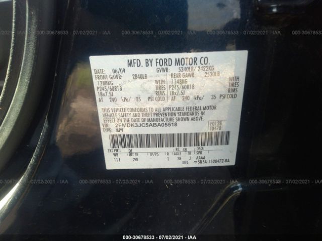 Photo 8 VIN: 2FMDK3JC5ABA05518 - FORD EDGE 