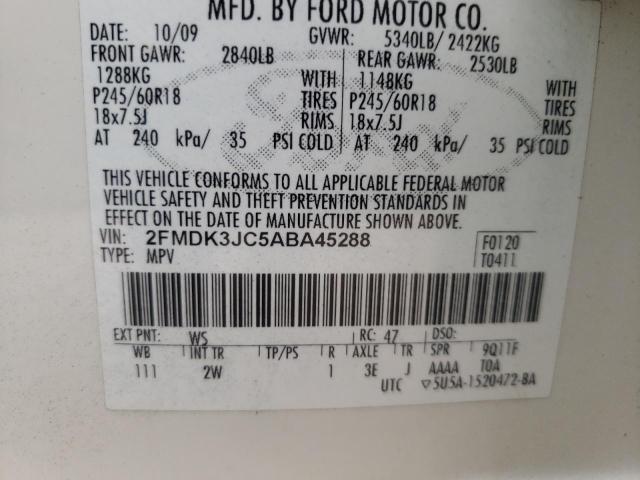 Photo 9 VIN: 2FMDK3JC5ABA45288 - FORD EDGE SEL 