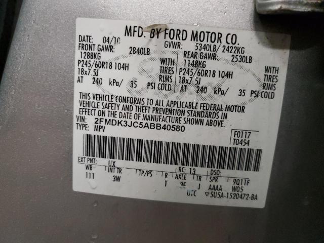 Photo 11 VIN: 2FMDK3JC5ABB40580 - FORD EDGE SEL 