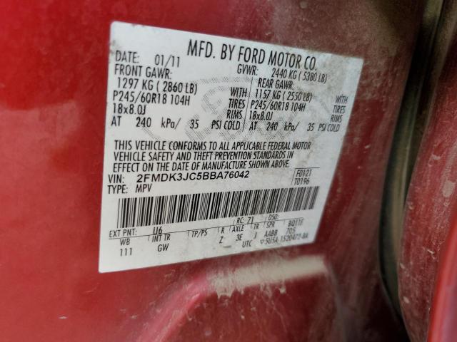 Photo 11 VIN: 2FMDK3JC5BBA76042 - FORD EDGE 